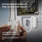 AirFly Pro 2 - Adaptador Bluetooth, Empareja 2 AirPods o Auriculares Inalámbricos - Transmisor y Receptor Bluetooth AUX de 3.5mm para Autos, Barcos, Cintas de Correr, TVs y Más - Esenciales de Viaje