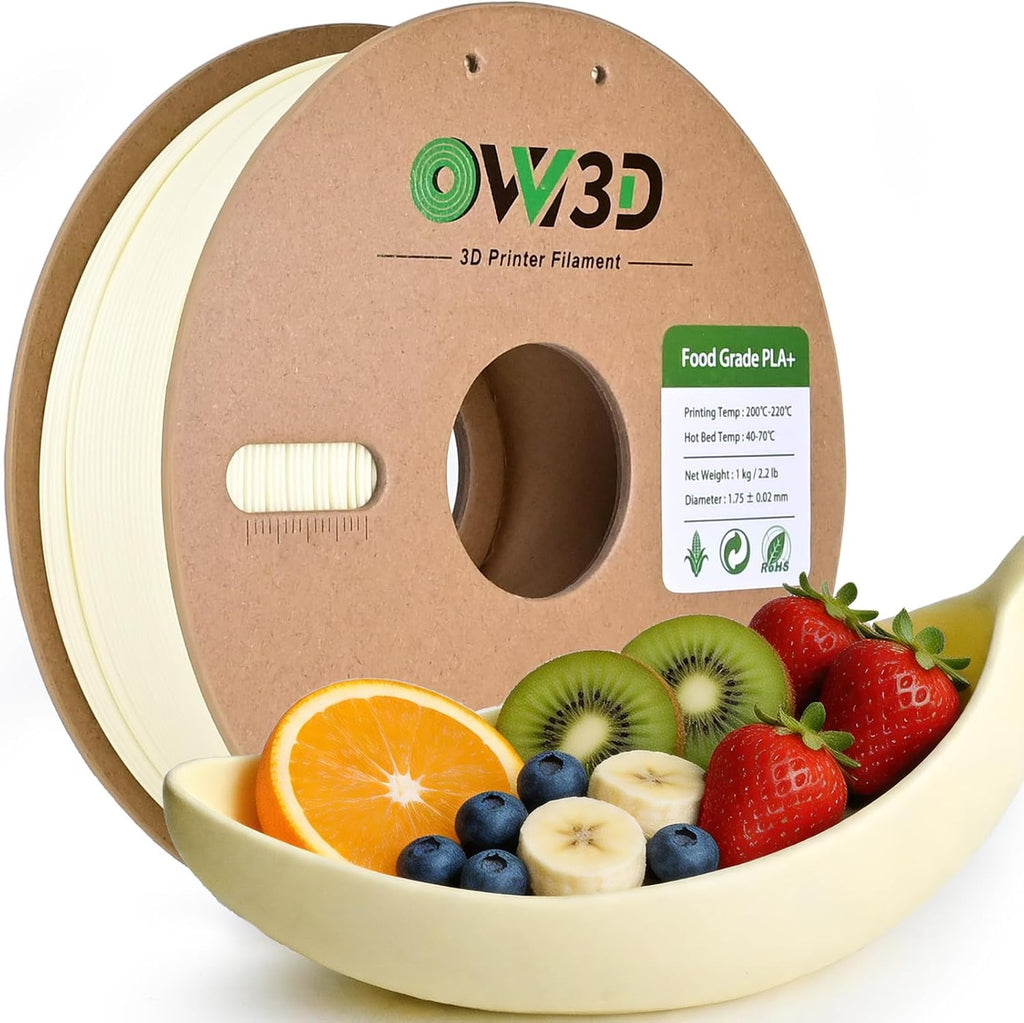 OVV3D Filamento PLA de grado alimenticio de 0.069 pulgadas, PLA + f...