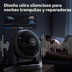 IRIS USA WOOZOO Ventilador de escritorio pequeño, inclinación verti...