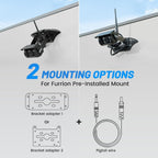 EWAY Cámara de respaldo inalámbrica RV para Furrion Sistema precableado: Monitor IPS de 5 pulgadas y cámara de respaldo de 1080P flexible Vista trasera impermeable con visión nocturna IR, fácil