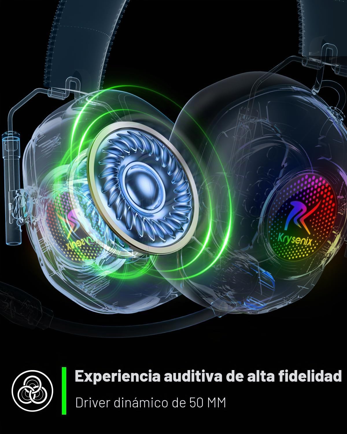 Auriculares inalámbricos para juegos con micrófono para PS5, PS4 y PC