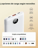 WeeFancy Cargador Portátil Pequeño de 10000mAh, Mini Banco de Energ...
