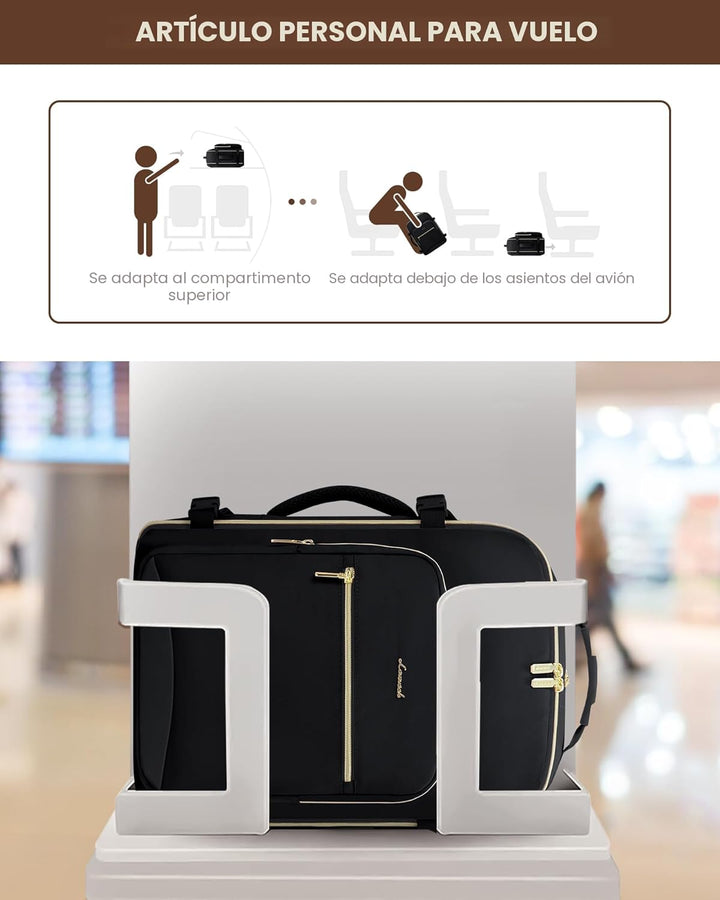 LOVEVOOK Mochila de viaje para mujeres y hombres, 40L, aprobada por...