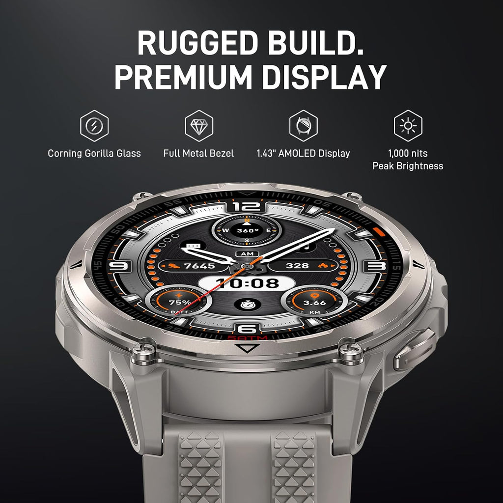 KOSPET ORB 2 Reloj Inteligente Resistente, 5 ATM y IP69 Impermeable, GPS de Banda Dual