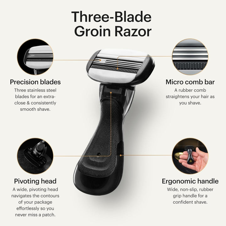 MANSCAPED® The Crop Shaver® - Maquinilla de afeitar de acero inoxid...