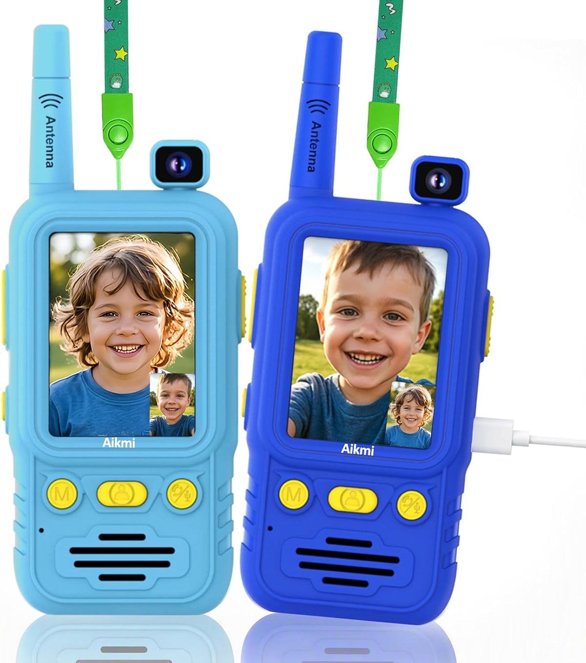 Aikmi Walkie Talkies de video para niños, juguete al aire libre para niños