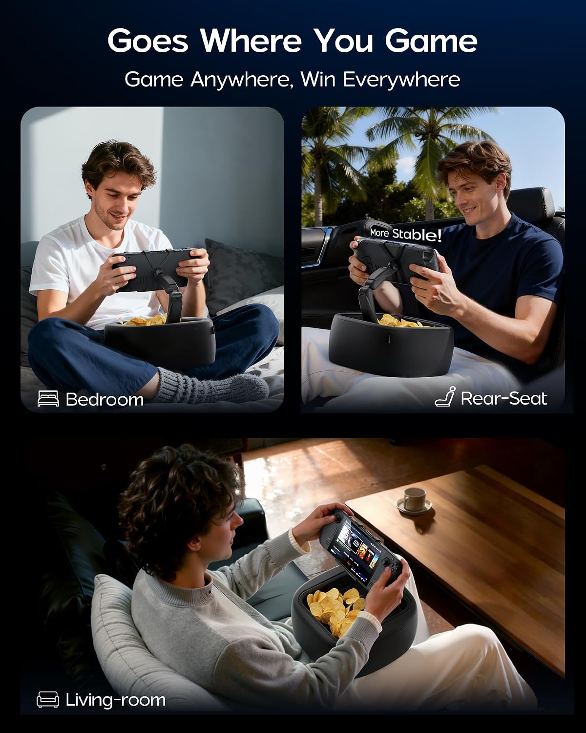 LULULOOK Soporte de almohada para juegos para Steam Deck OLED y LCD y