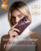 Funda magnética y transparente de 360° para iPhone 18 Pro Max, color
