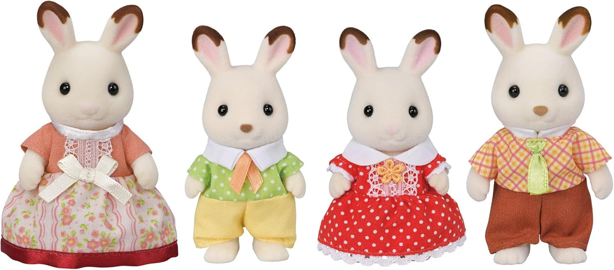 Calico Critters - Familia de Conejos de Chocolate - Figuras coleccionables