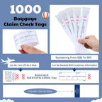 Feifeiya Etiquetas de papel para equipaje de hotel con cinta de