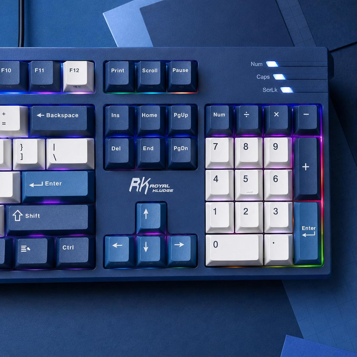 RK ROYAL KLUDGE R104 Teclado mecánico con cable de tamaño completo,...