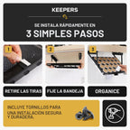 Coffee Keepers, titular para bajo mesada para organizar y conservar cápsulas (608938498274), Abajo, Negro, Paquete de 1