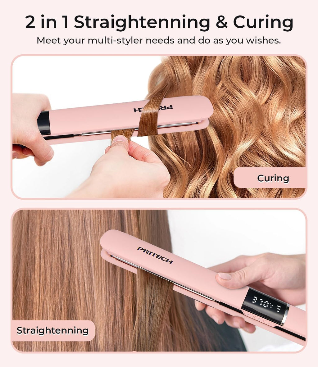 PRITECH Plancha de Cabello Alisadora, Plancha de Titanio
