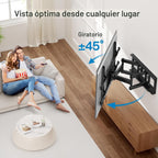 Pipishell Soporte de pared para TV de movimiento completo para la mayoría