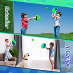 Charniol Juego de lanzar y atrapar para niños, verde y azul, 12 paletas y 6