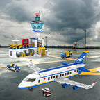 City Passenger - Juego de construcción de avión de pasajeros, 886 piezas STEM 6 en 1, juguete de bloque de construcción con terminal, autobús de lanzadera, carrito de equipaje, regalos de cumpleaños de Navidad para niños y niñas de 6 a 12 años en adelante