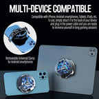 TRILINK Enfriador magnético para teléfono con carga inalámbrica, ventilador de refrigeración de teléfono para iPhone/Android/iPad/Tablet - Radiador de teléfono para juegos, compatible con iPhone 12/13 MagSafe -LED RGB - Abrazadera universal
