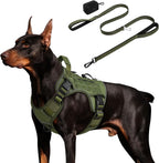 Correa para perro y arnés táctico para perro, juego reflectante resistente para entrenamiento de caminar