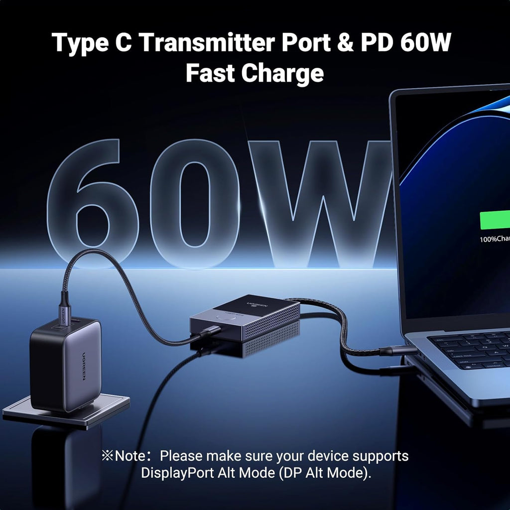 Transmisor USB-C Inalámbrico UGREEN y Receptor HDMI 1080P@60Hz, 164 ft / 50 m