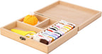 Caja de coser Montessori Practical Life Caja de coser de madera con hilo de bordar, estuche de tijeras, cojín de alfiler, kit educativo de manualidades para niños de 5 años en adelante