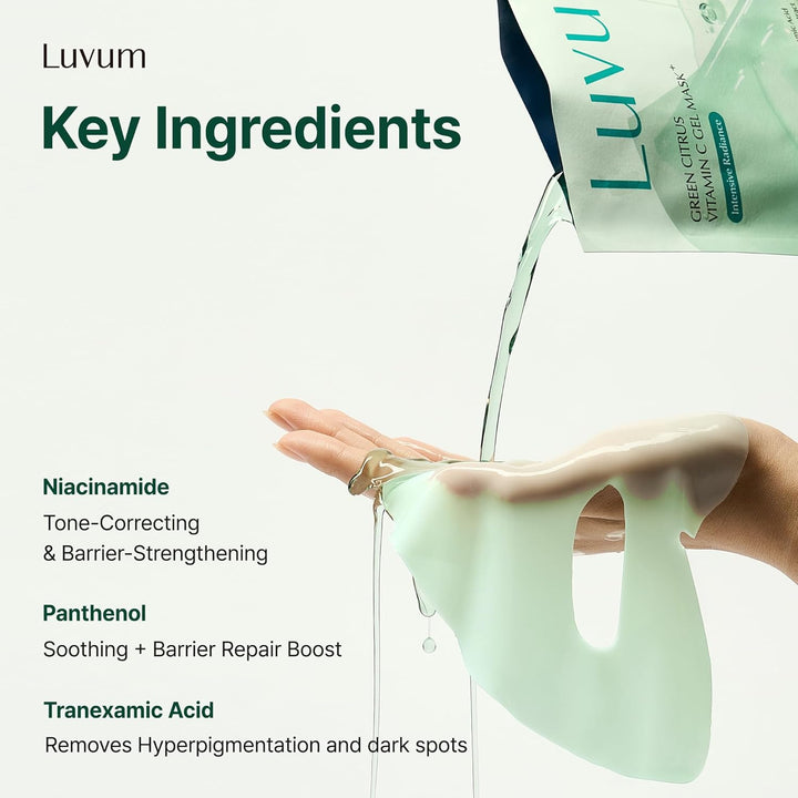 LUVUM Máscara de gel con vitamina C de cítricos verdes, niacinamida...