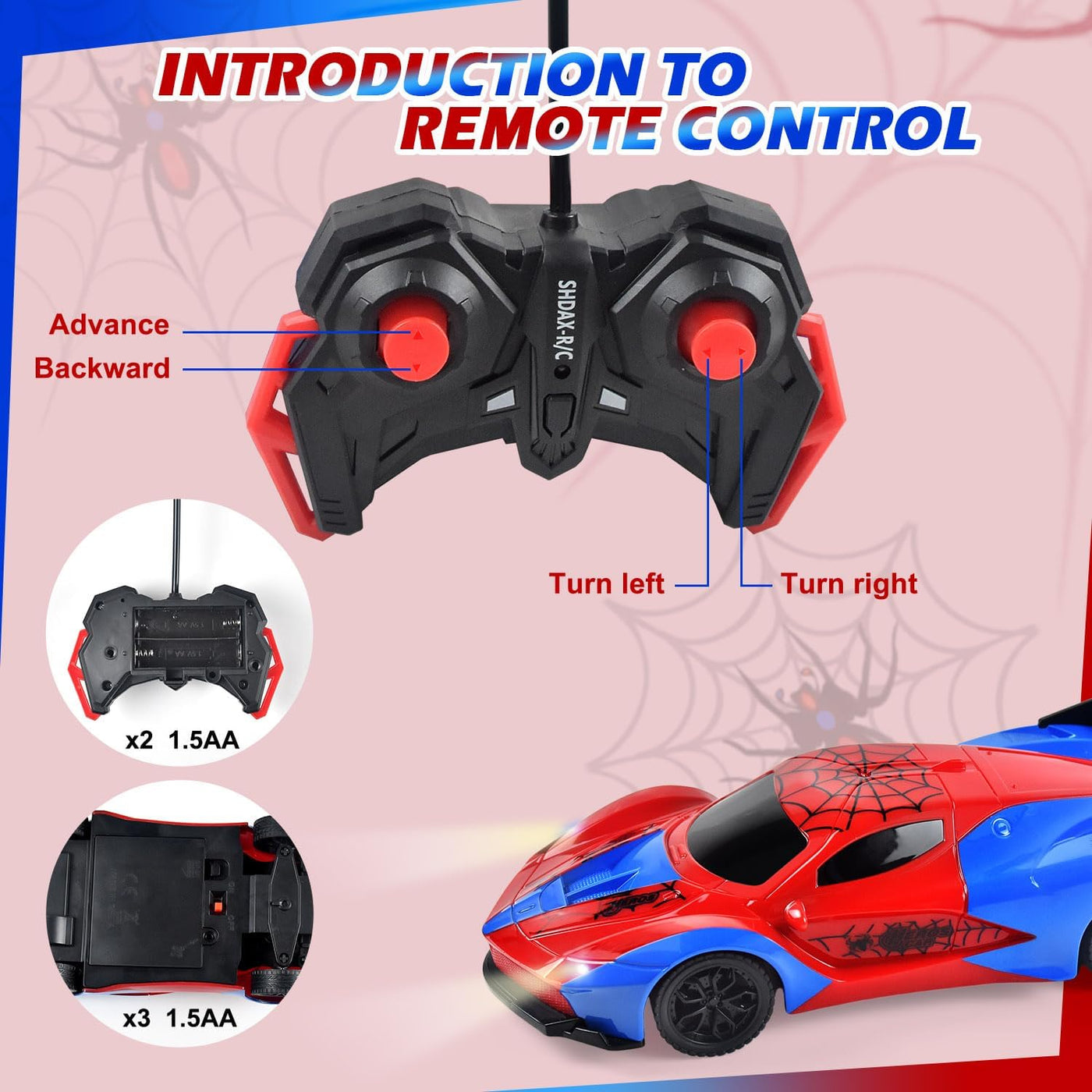 Coche de juguete a control remoto para niños, juguete de auto RC Ho...