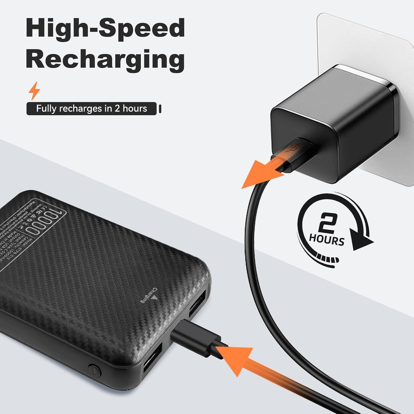 FERNIDA Cargador portátil de batería USB 5V 3A de 10000 mAh para ch...