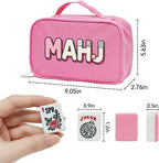American Mahjong - Juego de azulejos Mahjong, 166 azulejos rosados