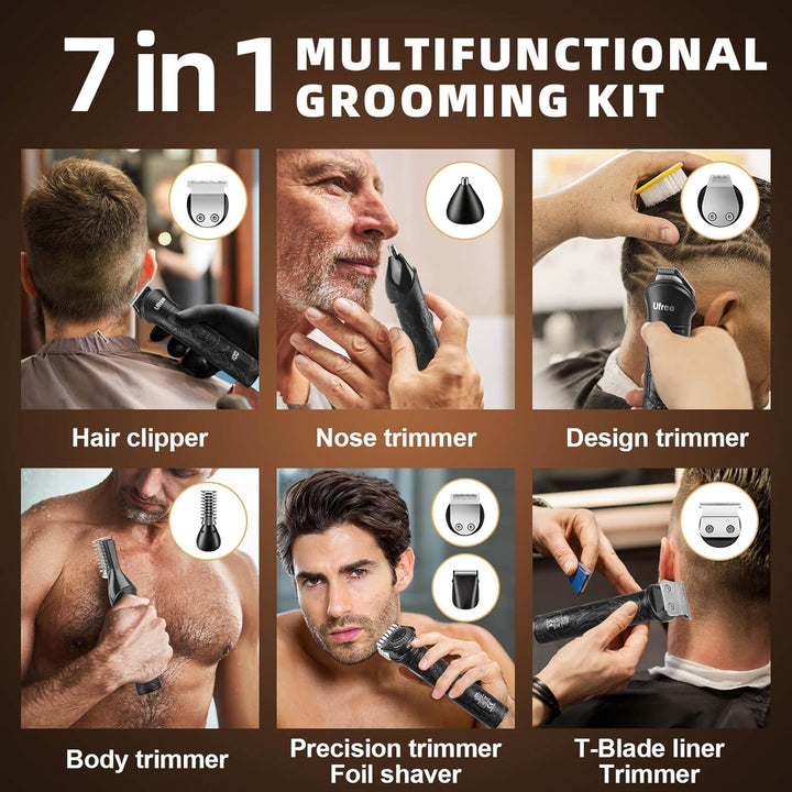 Ufree Recortadora de barba para hombres, afeitadoras eléctricas, co...