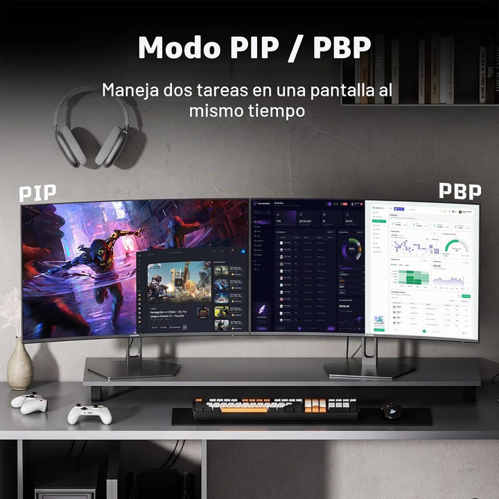 Hikers Monitor curvo de 27 pulgadas 170Hz 144Hz, 2K 1440P Monitor d...