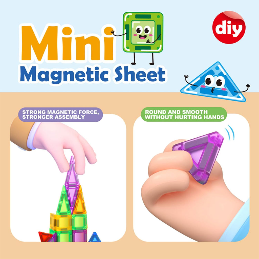 Bloques de construcción magnéticos educativos para niños, juguetes de construcción creativos STEM, seguros y duraderos, adecuados para niños y niñas, regalos de 100 unidades
