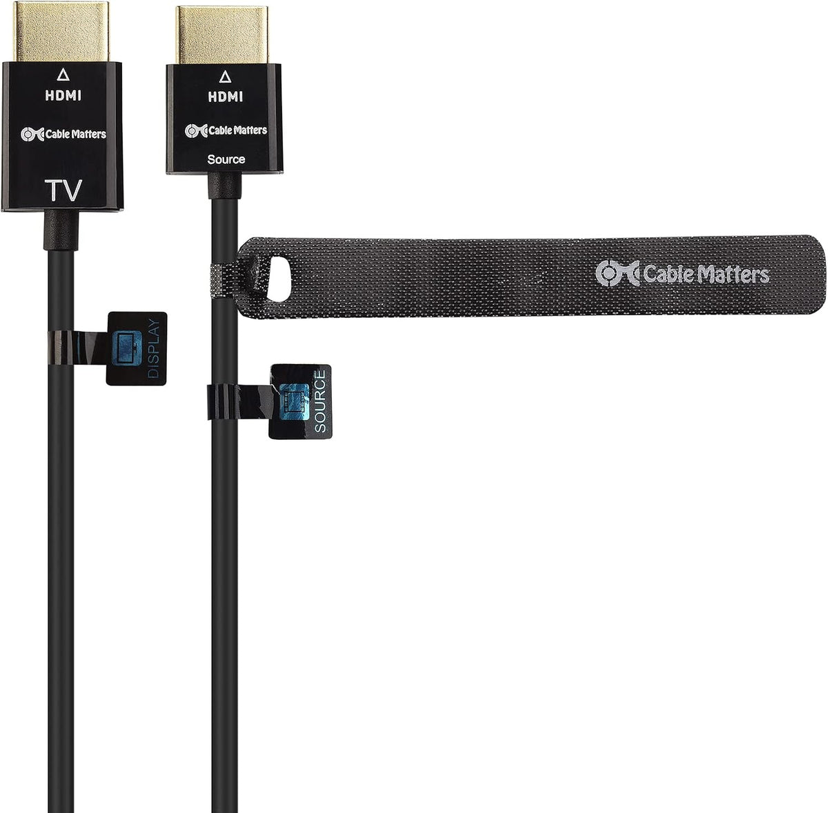Cable Matters Cable HDMI ultrafino 4K activo, 15 pies, tecnología RedMere