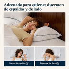 Pacific Coast Almohadas prémium de plumas de ganso y plumón tamaño King, paquete de 2, colección de calidad de hotel, almohada de firmeza media para personas que duermen de lado y espalda