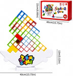 Juego gigante XL de 48 piezas para adultos y niños, juegos de torre de mesa Tetra para fiesta de viaje familiar, juguete apilable de equilibrio para 2 jugadores, juguetes de equipo, bloque de