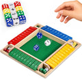 Juego de mesa de madera de 12 pulgadas con dados de símbolo de estrategia