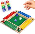 Juego de mesa de madera de 12 pulgadas con dados de símbolo de estrategia