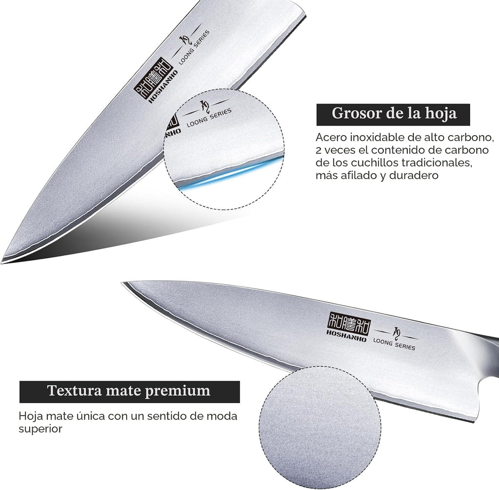 HOSHANHO Cuchillo de cocina japonés de acero de alto carbono
