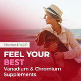 Vanadio con cromo. Suplementos de apoyo de glucosa en sangre. Suple...
