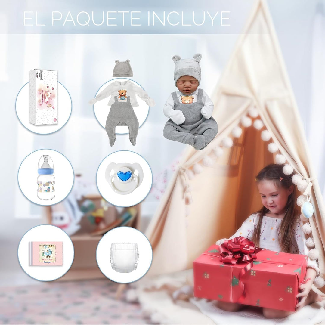 CHAREX Muñecos de bebé Reborn realistas negros - Muñeca de bebé de...