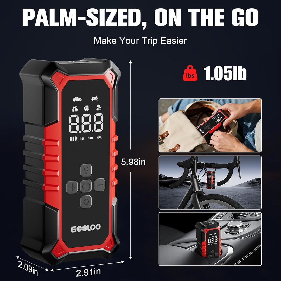 GOOLOO Inflador de Neumáticos A6 Gear Compresor de Aire Portátil, I...