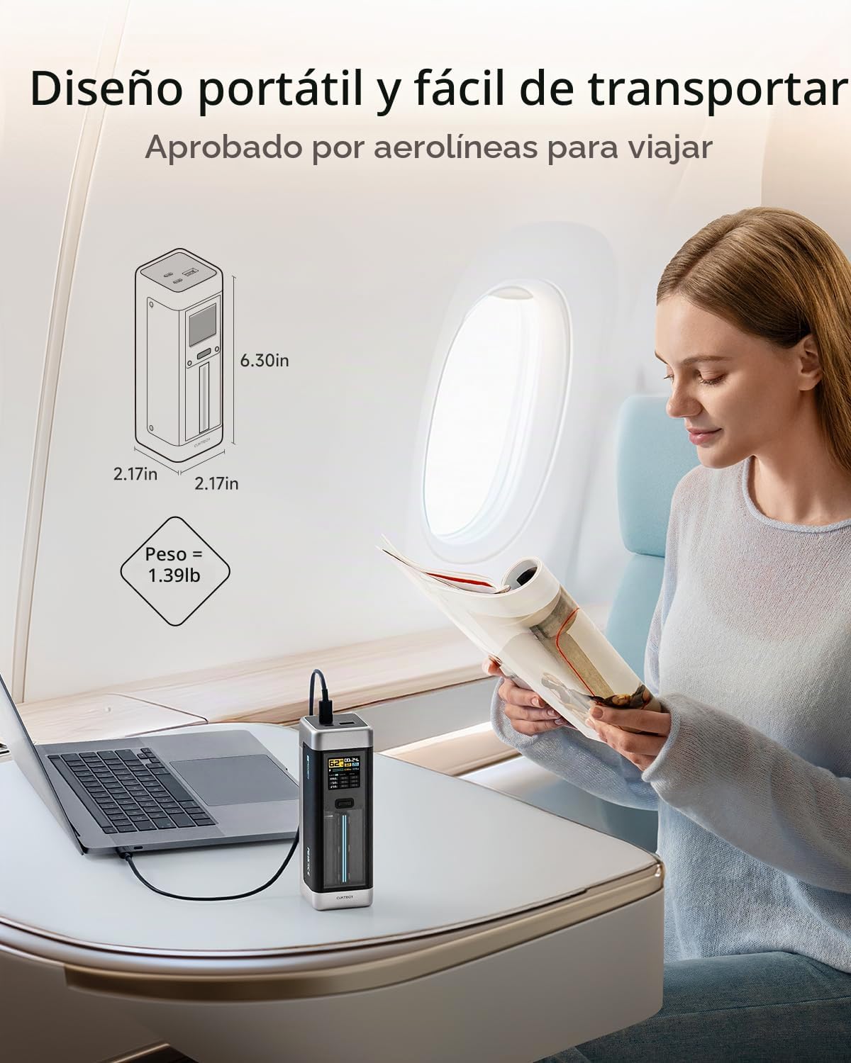 CUKTECH NO.20 Cargador portátil de 140W, banco de energía de 25,000...