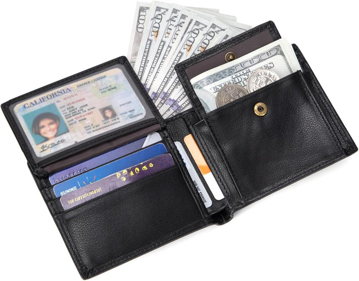 ITSCOSY Billetera para hombre con bloqueo RFID, suave, de piel auté...