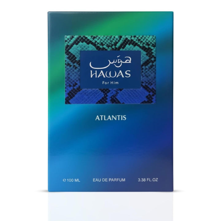 RASASI Hawas Atlantis Eau de Parfum para hombre, 100 ml (3.4 oz) Sp...