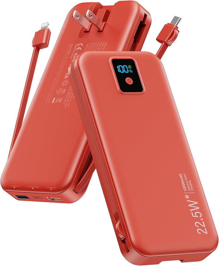 Cargador portátil, cargador de batería de carga rápida de 12000 mAh...