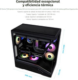 Lian Li V100 ATX Carcasa de PC de Torre Media, 4 x 120mm Ventilador...
