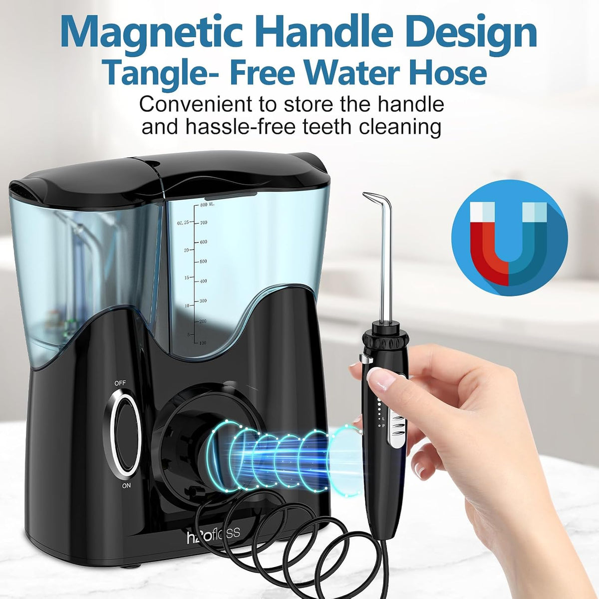 H2ofloss - Irrigador dental para encimera para dientes, para el cui...