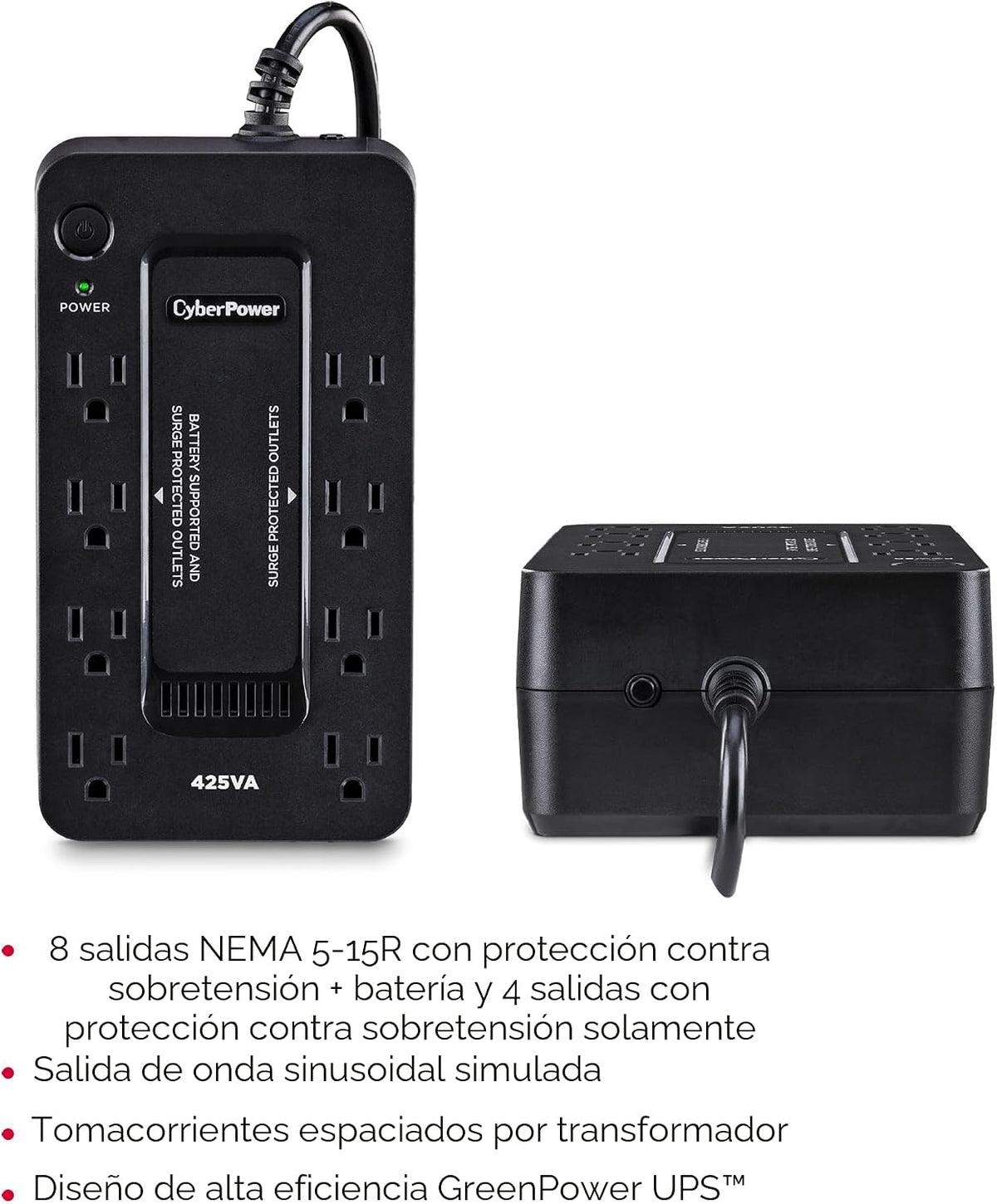 CyberPower ST425 Standby UPS Battery Backup y Surge Protector