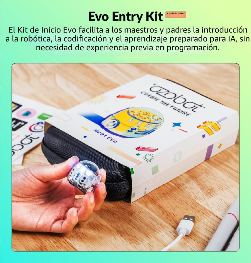 Ozobot - Kit de robot de codificación Evo | Edades 5-11 | Codificación STEM para niños y profesores