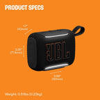 JBL Go 5 Altavoz Bluetooth portátil, impermeable y a prueba de polvo - Rojo