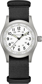 Hamilton Khaki Field Reloj mecánico para hombre, caja de acero inoxidable
